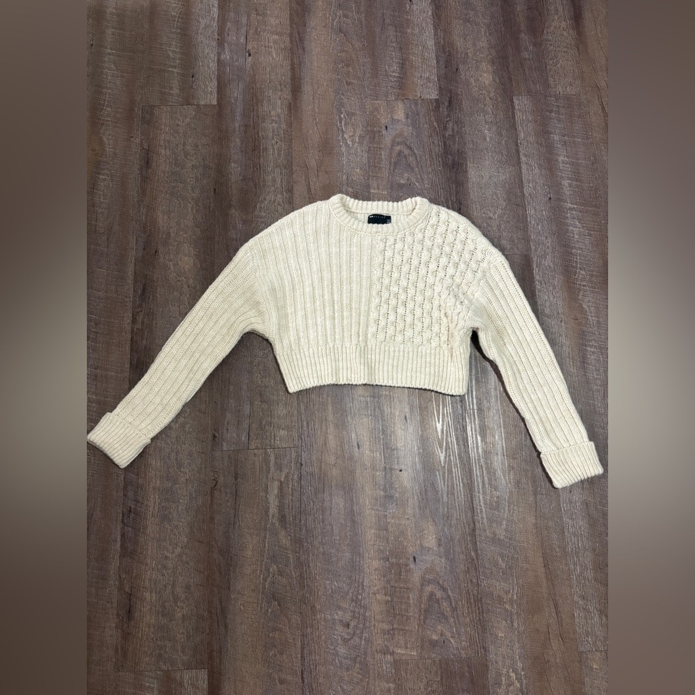 Cream Cable Knit Sweater size 4